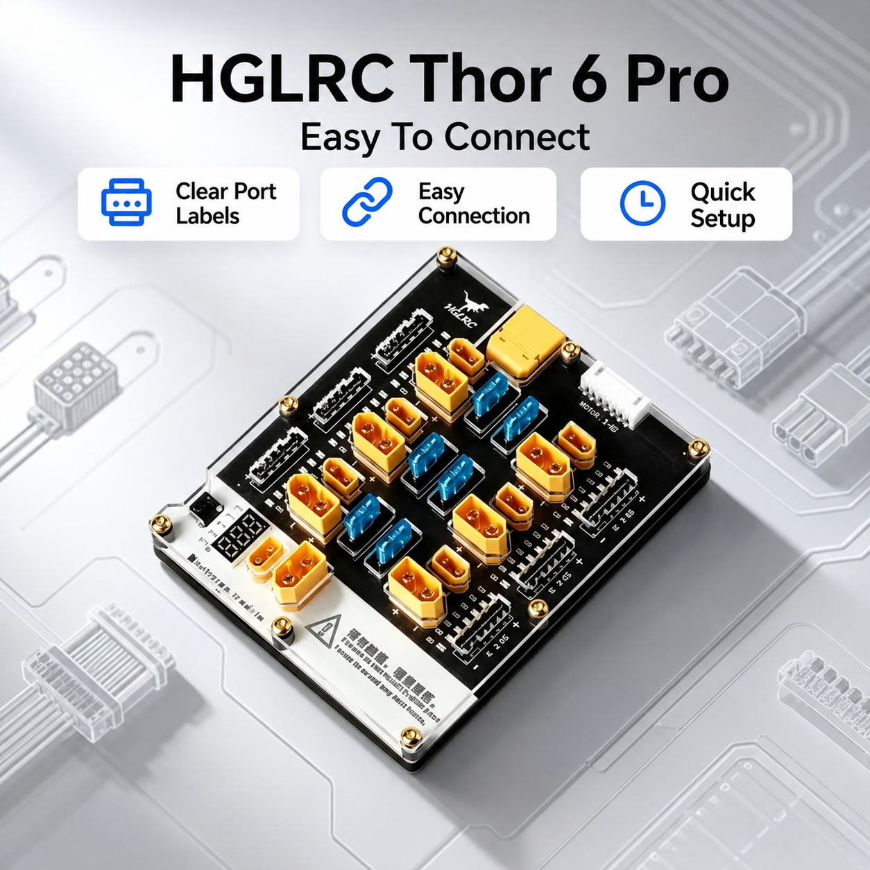 Drone Battery Parallel Board - HGLRC Thor 6 Pro LiPo Parallel