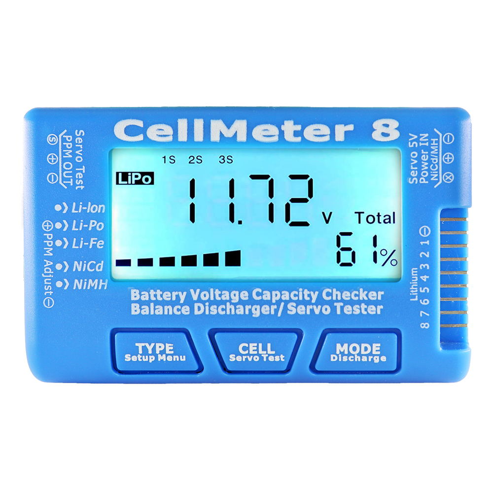 Drone Battery Voltage Checker - RC CellMeter-7 Digital Battery Capacity Checker
