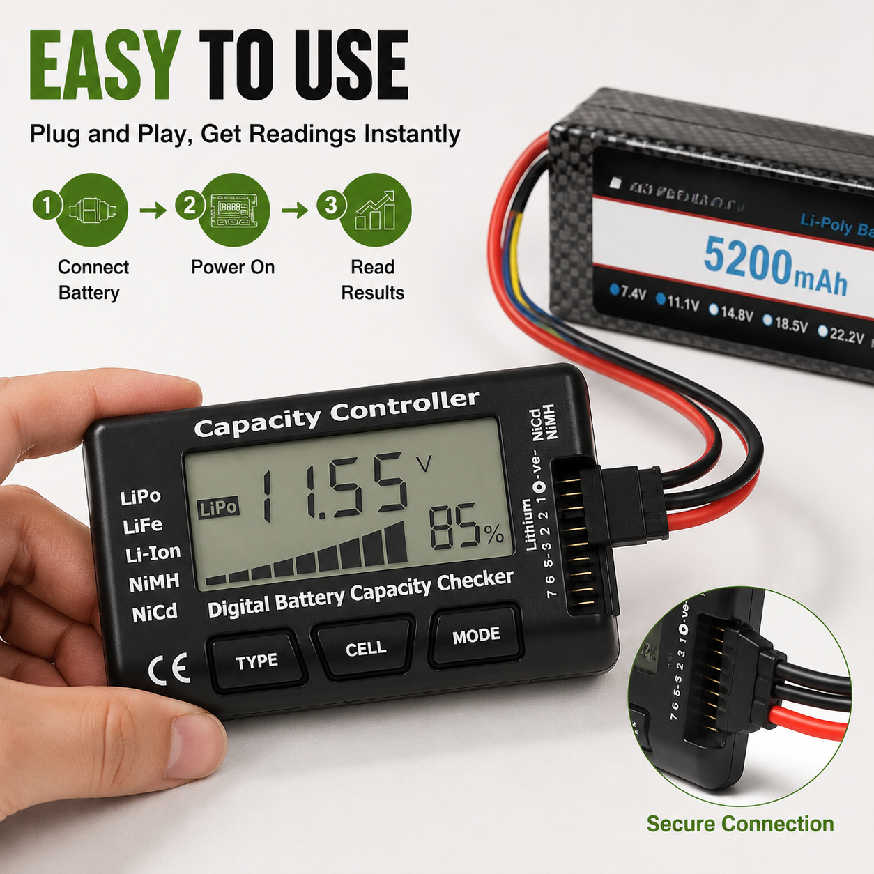 Digital Battery Capacity and V - Drone Battery Voltage Checker incelemesi ve fiyatı