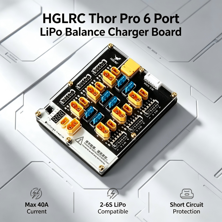 HGLRC Thor Pro 6 Port LiPo Bal - Drone Battery Parallel Board incelemesi ve fiyatı