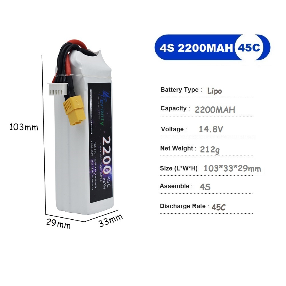 4S LiPo Battery 14.8V 1500mah  - Drone Battery 4S incelemesi ve fiyatı