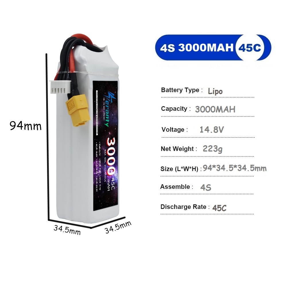 4S LiPo Battery 14.8V 1500mah  - Drone Battery 4S incelemesi ve fiyatı