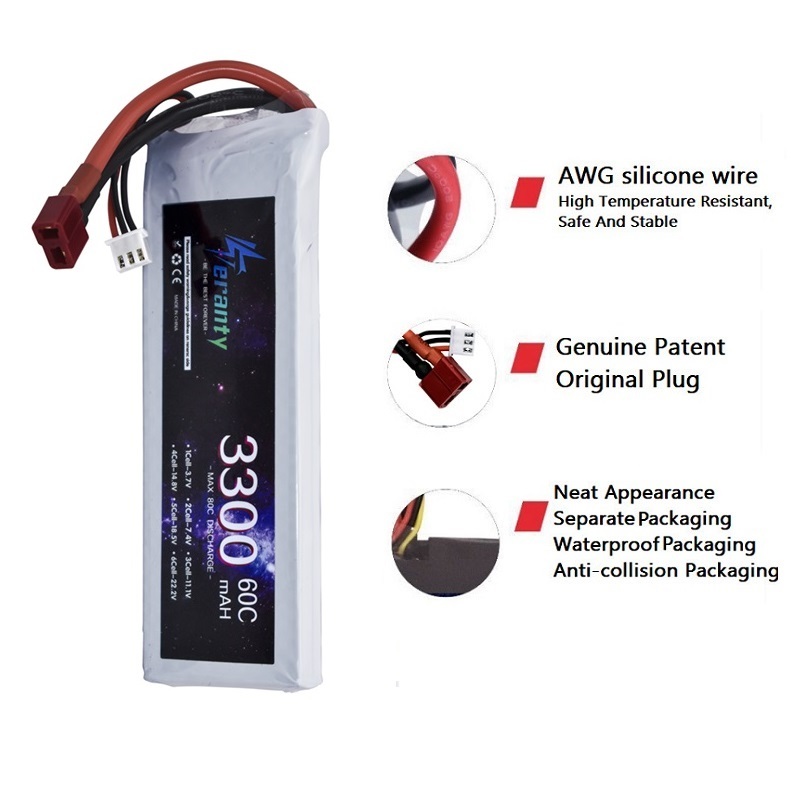 2S 7.4V LiPo Battery 3300mAh 6 - Drone Battery Connector incelemesi ve fiyatı