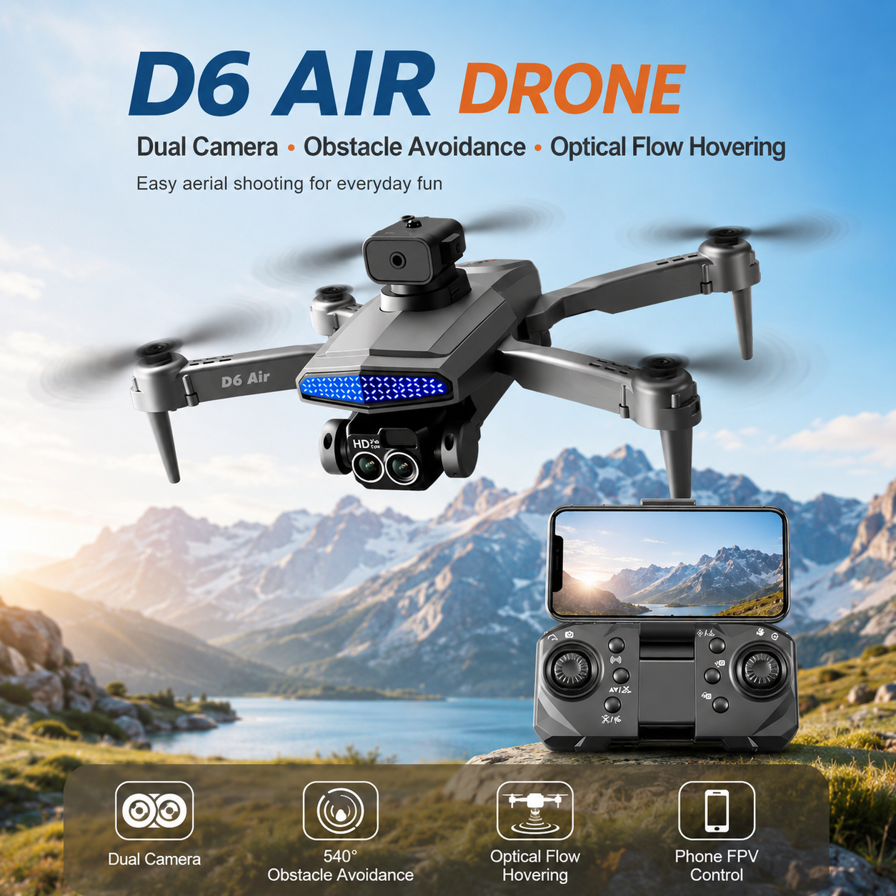 ZNLYRION D6 Air Foldable RC Dr - Drone Battery Bag incelemesi ve fiyatı