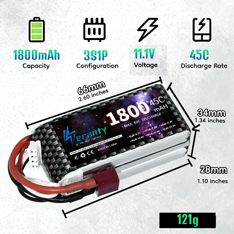 TERANTY 2S 3S 4S 1800mAh Lipo  - Drone Battery 3S incelemesi ve fiyatı