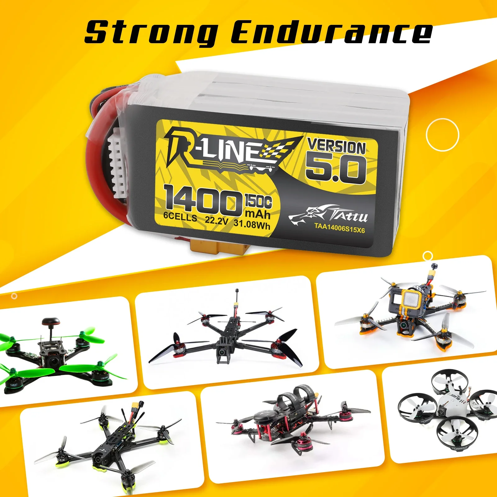 Tattu R-Line 1200mAh 1400mAh 6 - Drone Battery 6S incelemesi ve fiyatı
