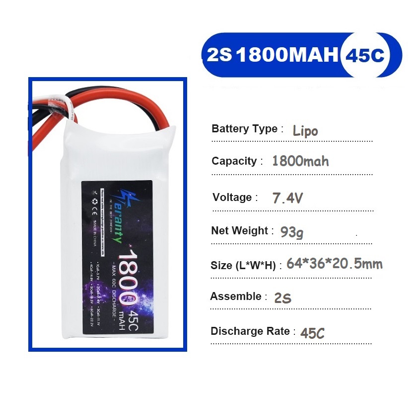 2PCS 7.4V Lipo 2S Battery 1500 - Drone Battery Lipo incelemesi ve fiyatı