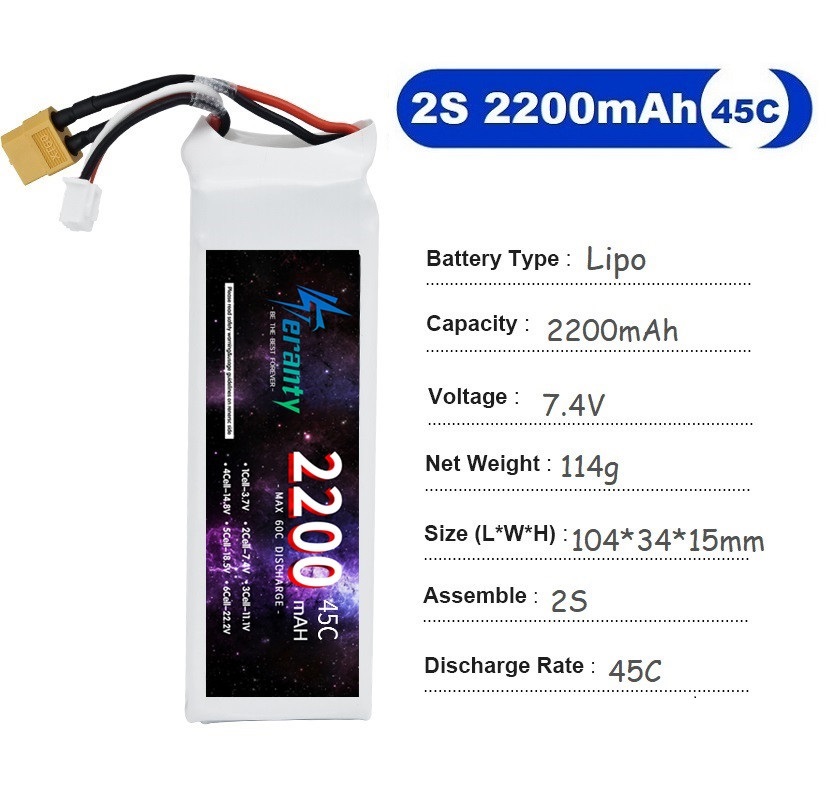 2PCS 7.4V Lipo 2S Battery 1500 - Drone Battery Lipo incelemesi ve fiyatı