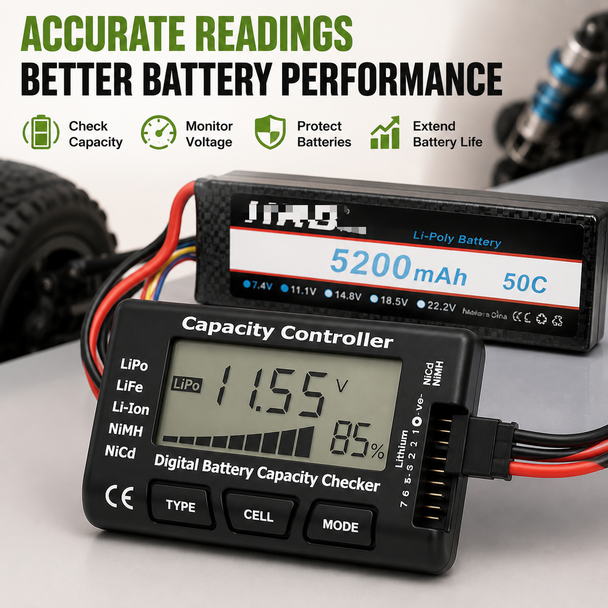 RC Cellmeter 7 Digital Battery - Drone Battery Voltage Checker incelemesi ve fiyatı
