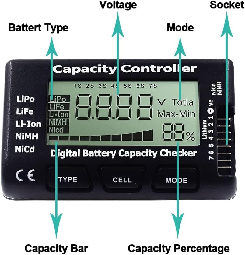 RC Cellmeter 7 Digital Battery - Drone Battery Voltage Checker incelemesi ve fiyatı
