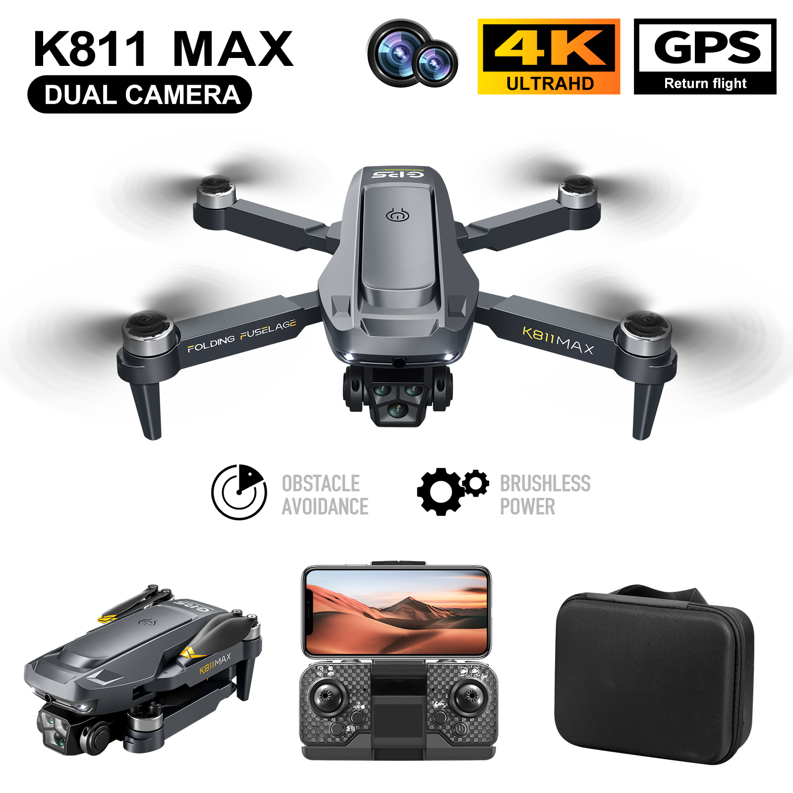 K811MAX Quadcopter Drone: Brus - Drone Battery Case incelemesi ve fiyatı