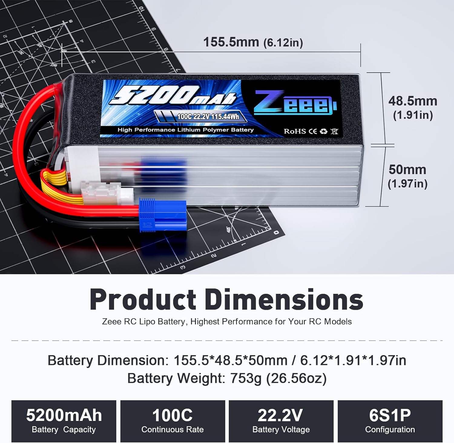 Zeee 6S 5200mAh Lipo Battery 2 - Drone Battery 6S incelemesi ve fiyatı