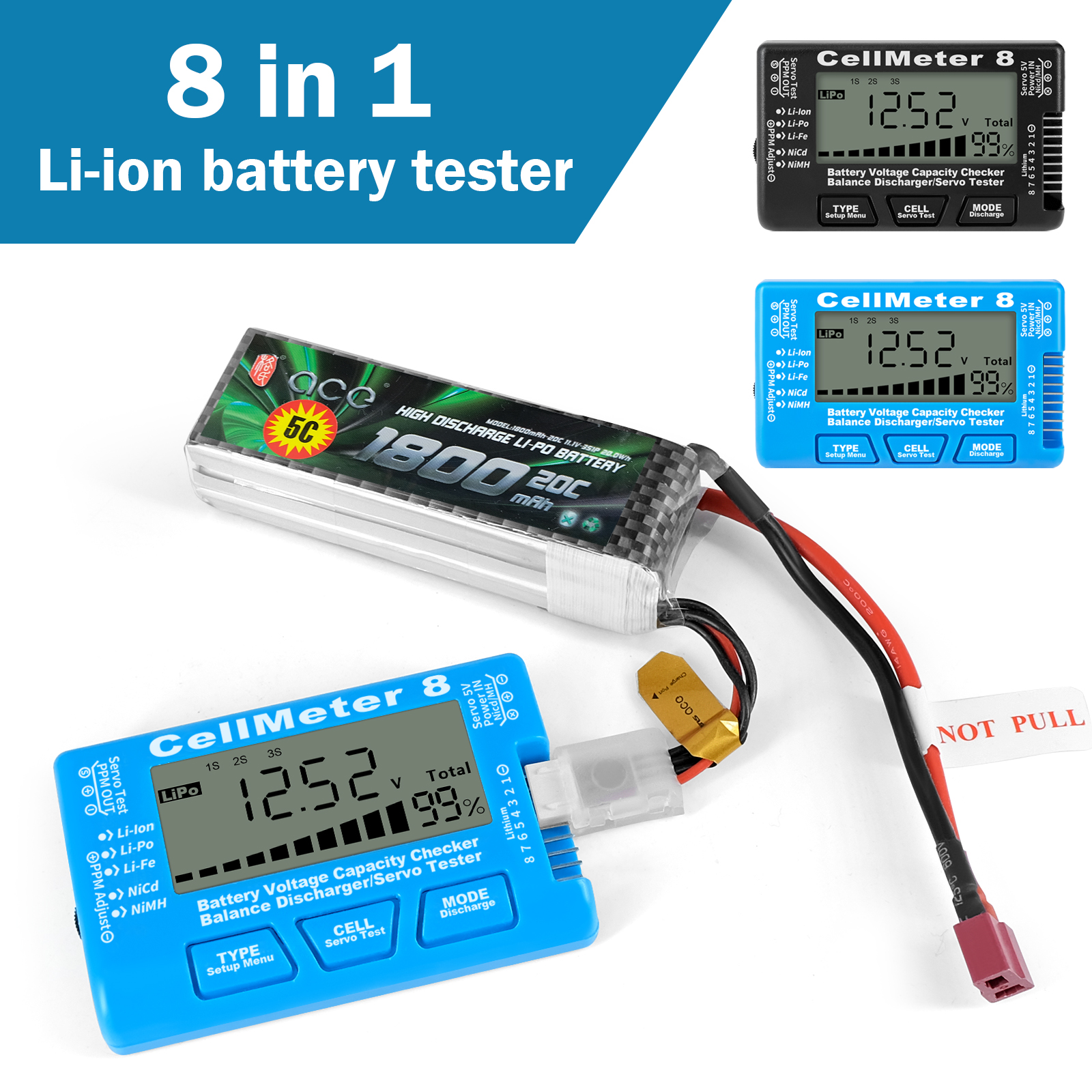 Rc Cellmeter-8 Digital Battery - Drone Battery Voltage Checker incelemesi ve fiyatı